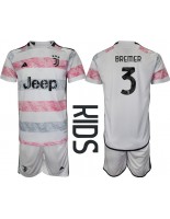 Juventus Gleison Bremer #3 Venkovní dres pro děti 2023-24 Krátký Rukáv (+ trenýrky)